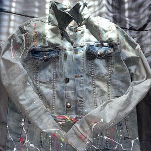 *NEW* Denim Jean Jacket w/ Paint
